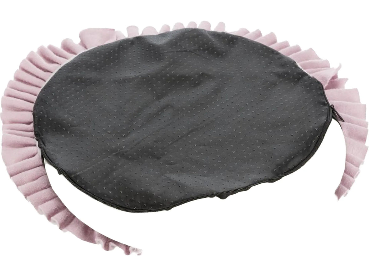 Rosa Trixie Junior snuseteppe (Ø 38 cm) med avtakbar plastplate og sklisikker bunn.