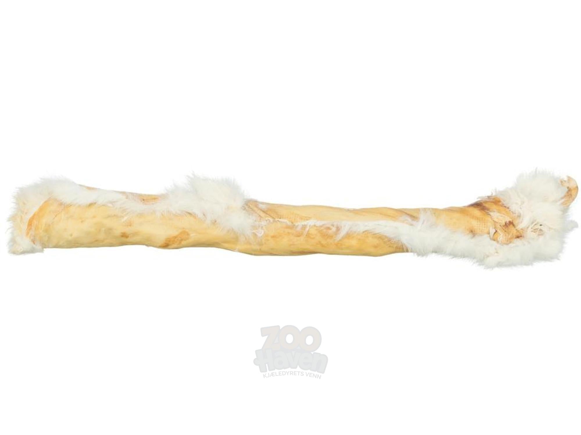 Trixie Kaninskinnrull med pels – Naturlig tyggeben av 100 % kanin (45–50 cm)