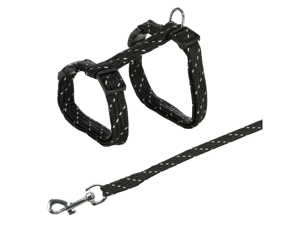 Trixie kattesele Reflex Striper 18-35 cm med bånd
