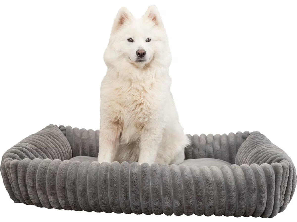 Trixie Lonni Hundeseng i Ribbet Plysj
