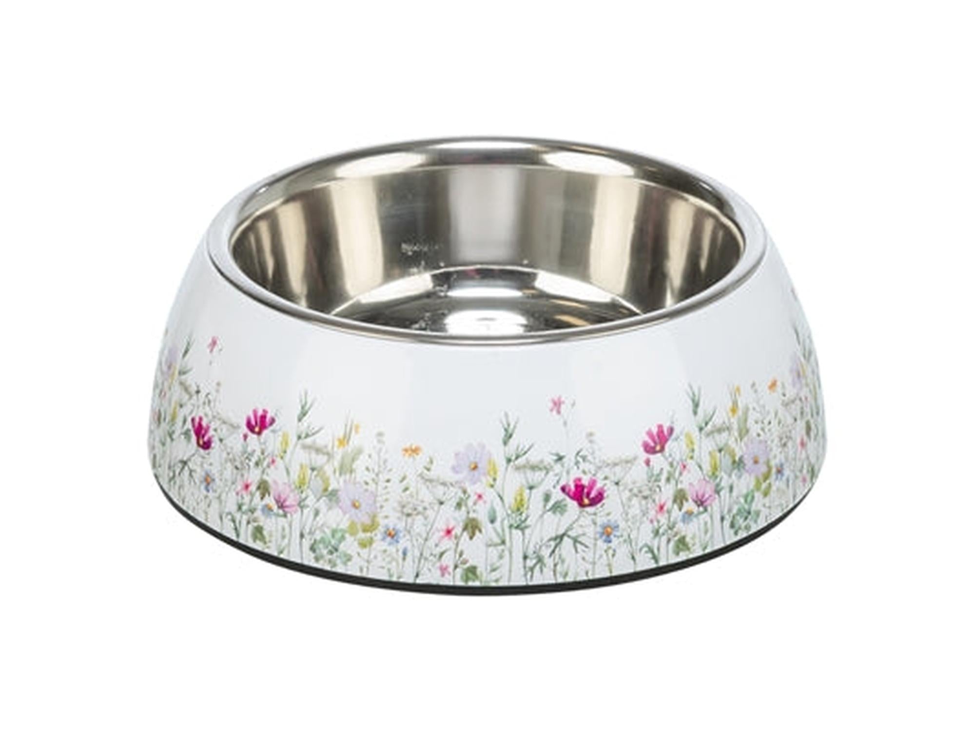 Trixie Matskål med Blomstermønster Rustfritt Stål