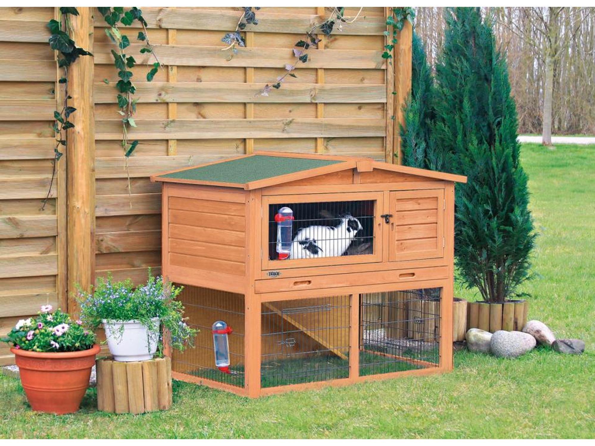 Trixie Natura utendørsbur med innhegning 124x78x102 cm