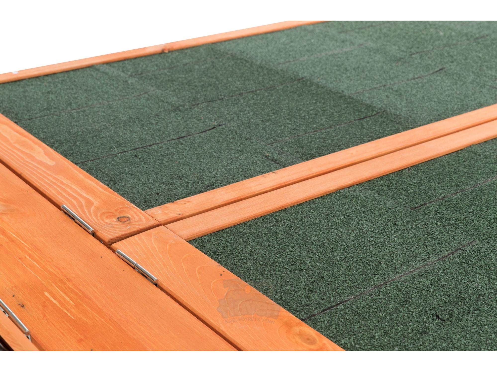 Trixie Outdoor Run XL med tak – brun 233x79x116 cm
