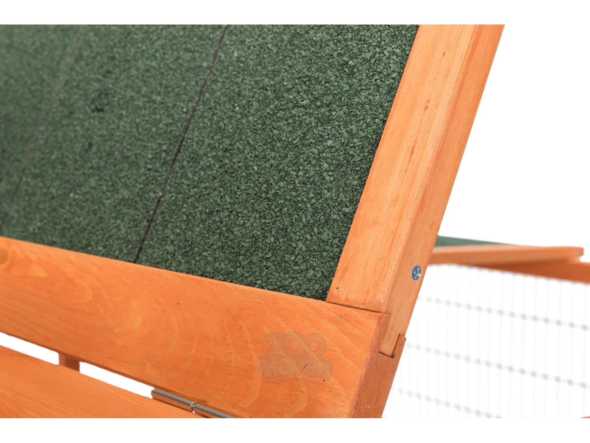 Trixie Outdoor Run XL med tak – brun 233x79x116 cm
