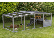 Trixie Outdoor Run XL med tak – grå 233x79x116 cm