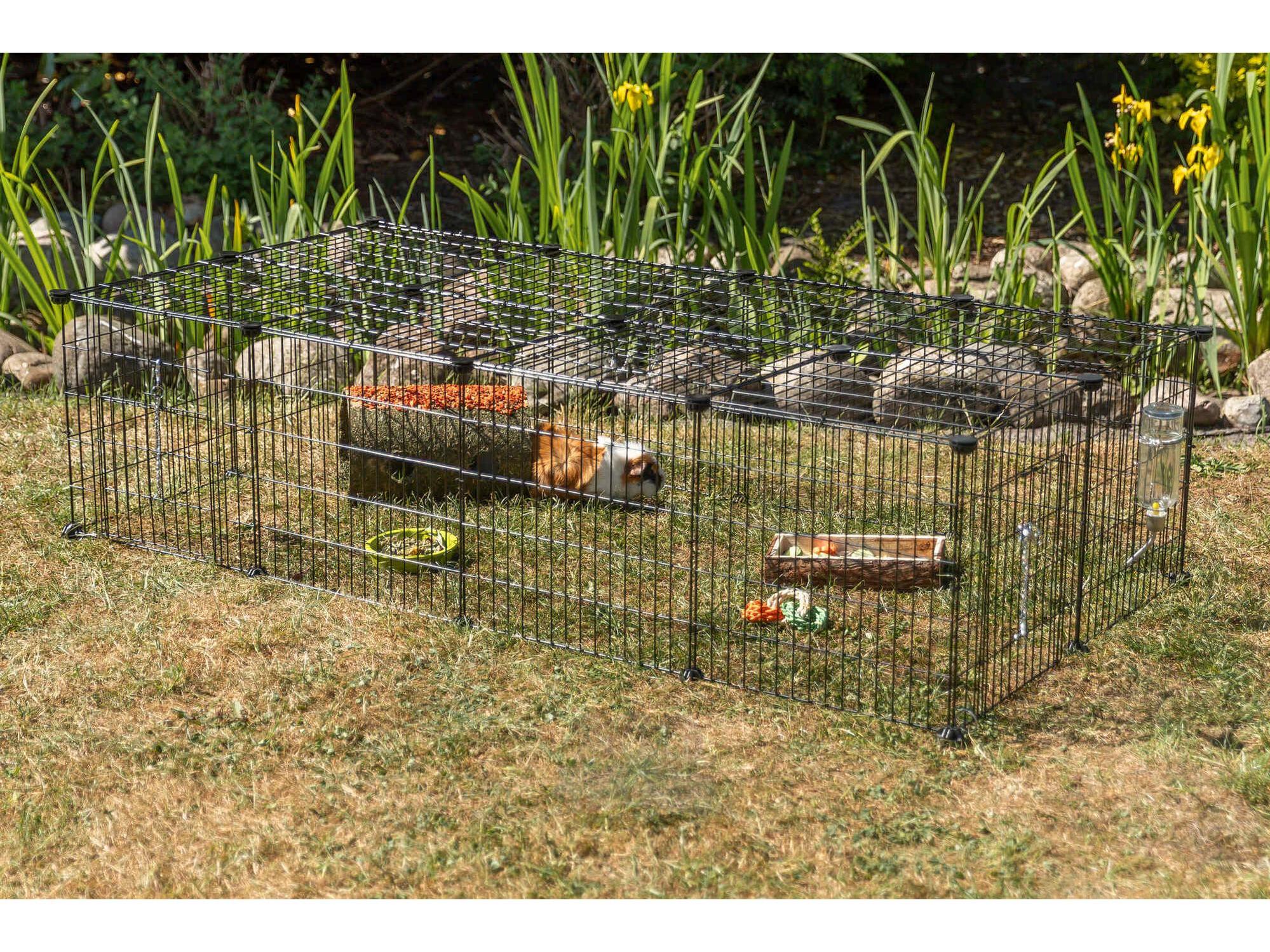 Trixie Outdoor Run med tak til kanin og marsvin 152x38x72 cm