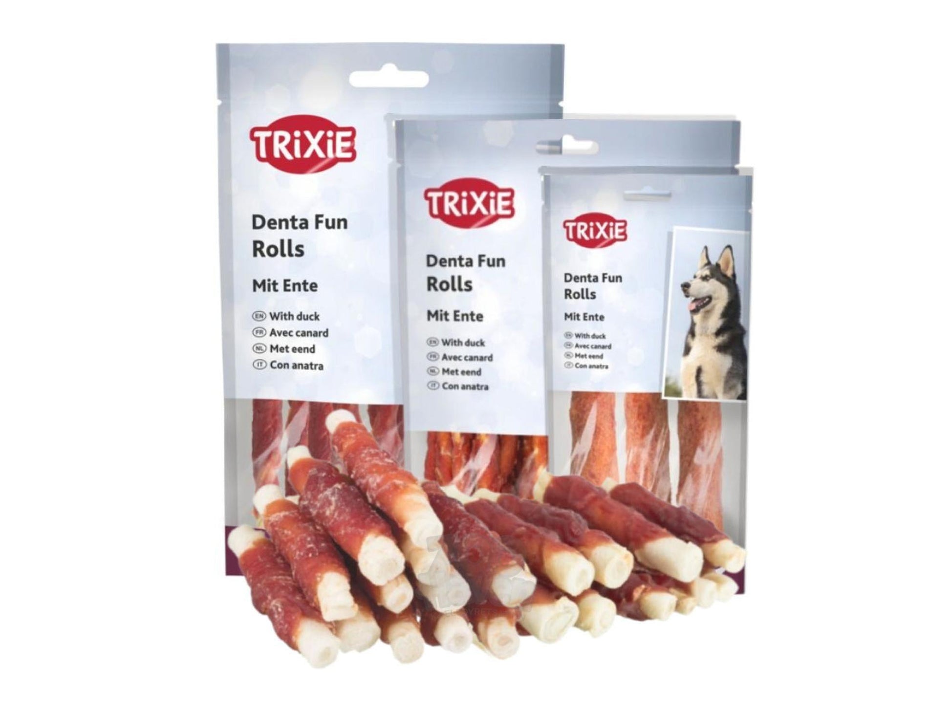 Trixie Denta Fun Rolls with Duck tyggegodbit med and til hund