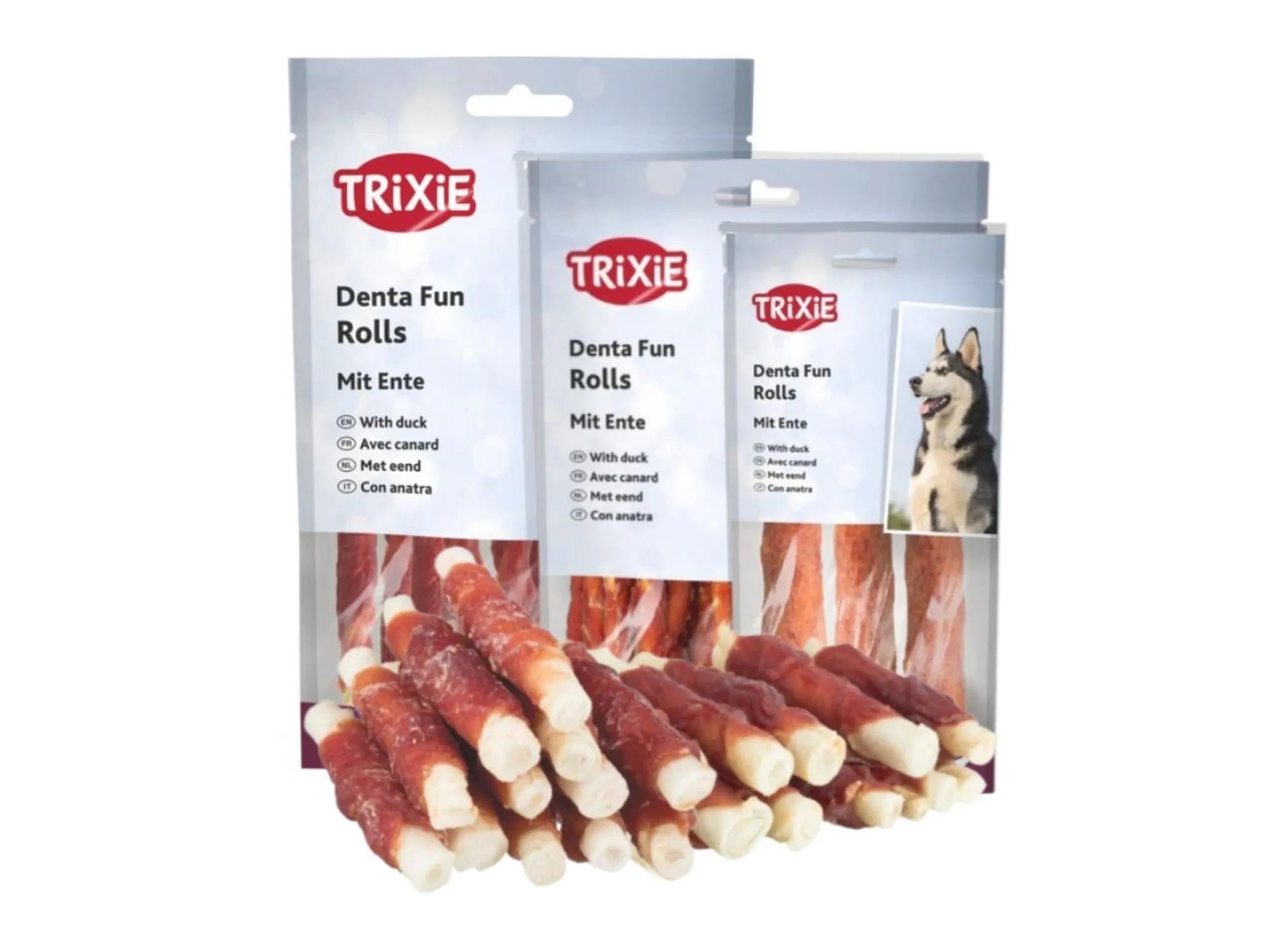 Trixie Denta Fun Rolls with Duck tyggegodbit med and til hund