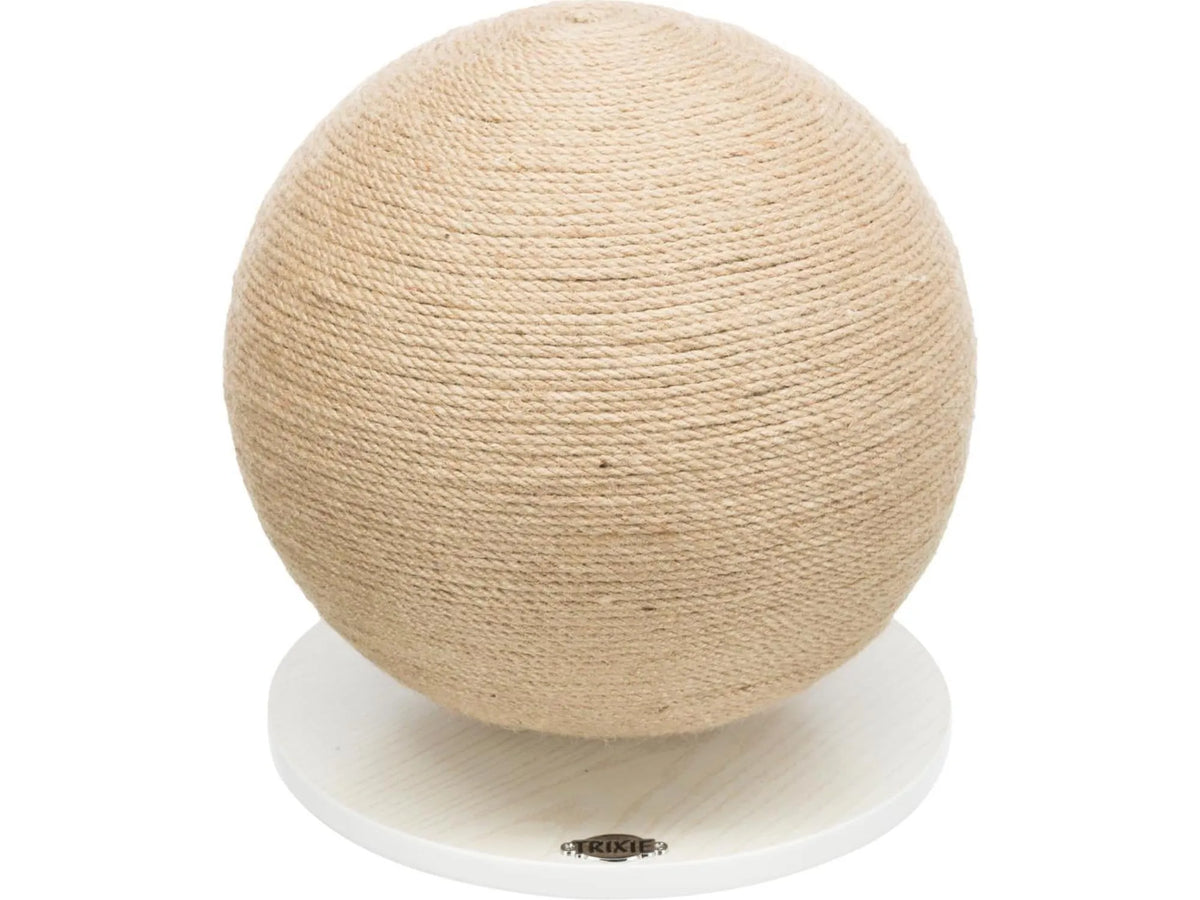 Trixie skrapekule med sisal og lys treplate for katter.
