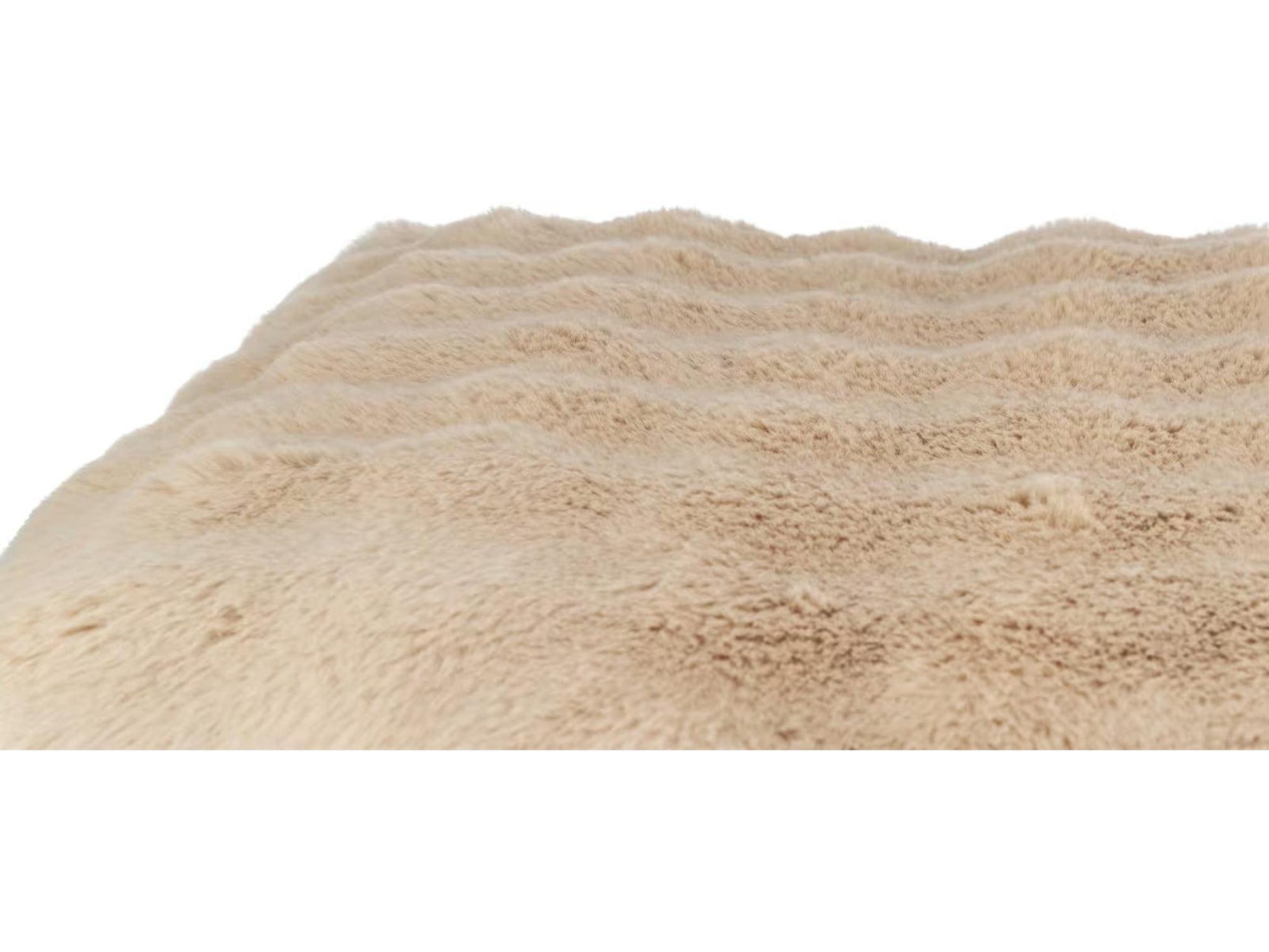 Beige Trixie Soft Edition hundeseng i mykt plysjmateriale med bølget tekstur for ekstra komfort.