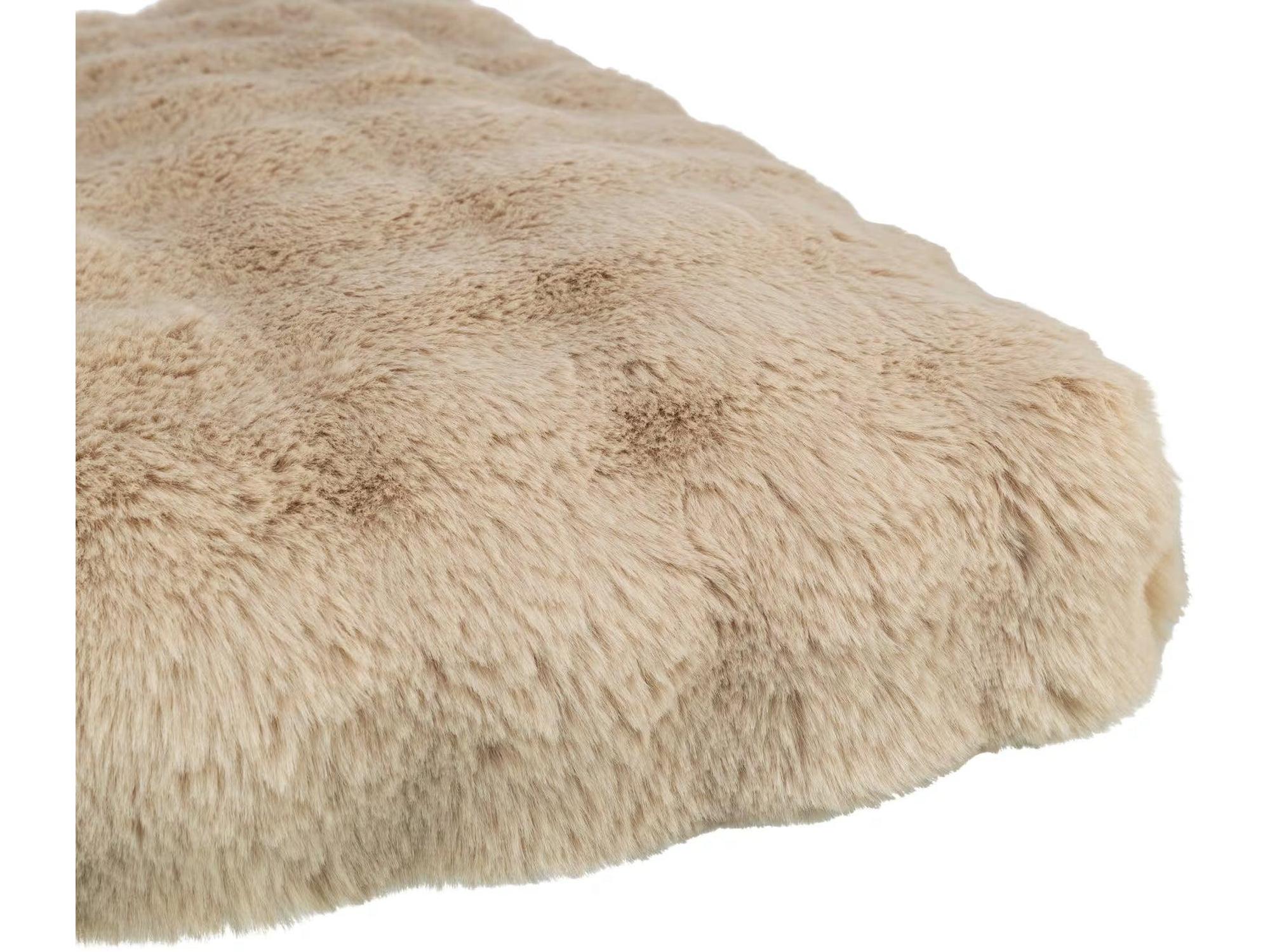Myk og behagelig Trixie hundeseng i beige plysj med tykk polstring for optimal komfort.