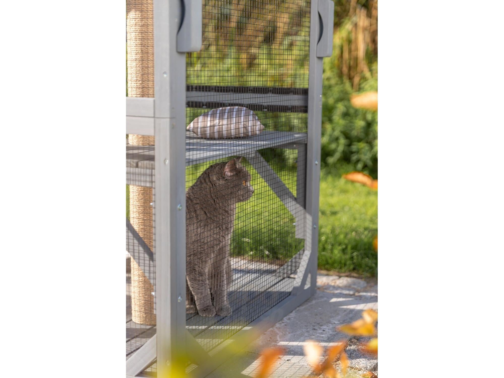 Trixie Utendørs lekegård til Katt 181 × 169 × 88 cm Grå