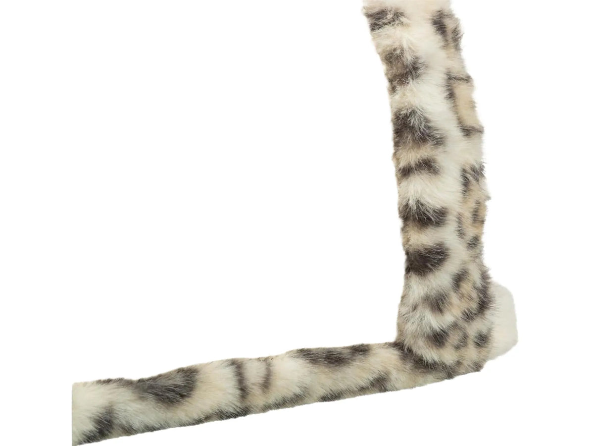 Trixie klørebue Leo, en beige sisal klorestolpe med leopardmønstret fuskepelsdetaljer.