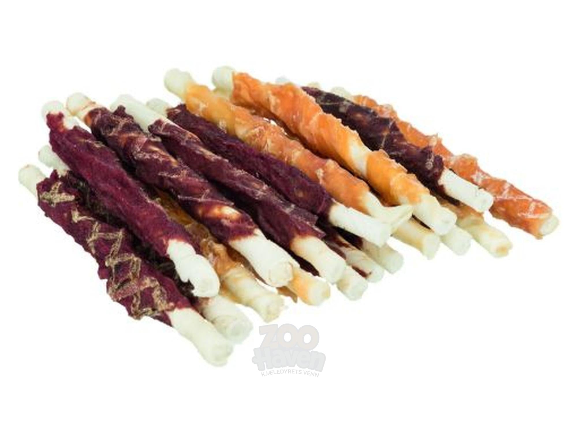 Trixie tyggerull natur mix med kylling, lam & biff 10 cm 250 g