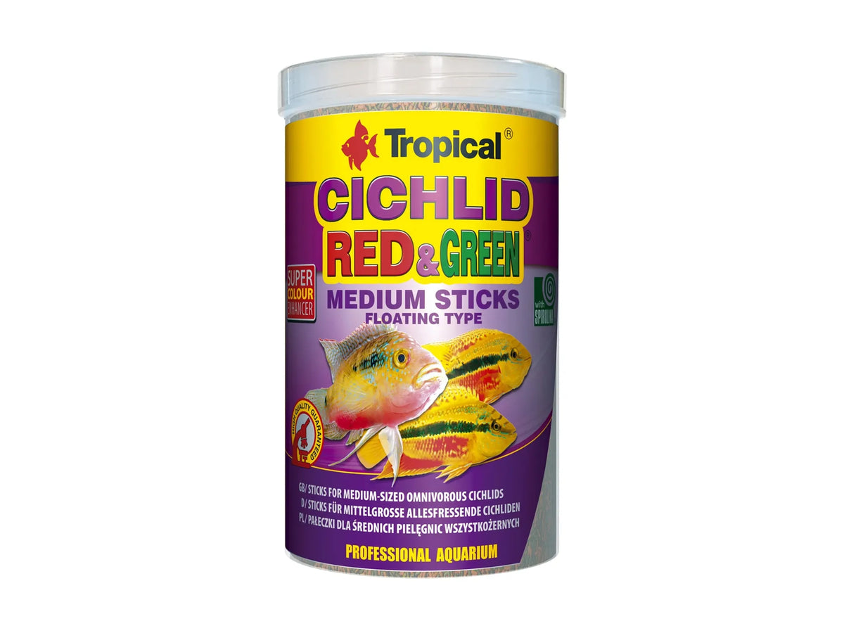 Tropical Cichlid Red & Green Medium Sticks 1000 ml