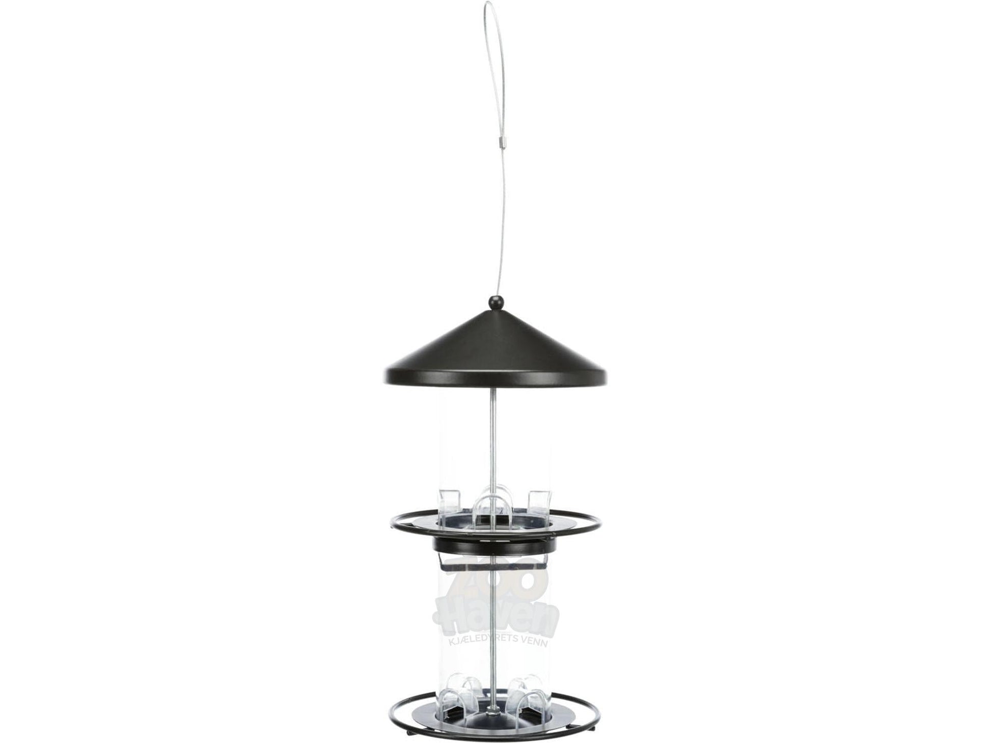Utefuglautomat 2etg i Metall - Akryl 36cm Sort-2