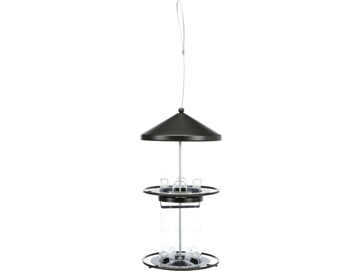Utefuglautomat 2etg i Metall - Akryl 36cm Sort-2