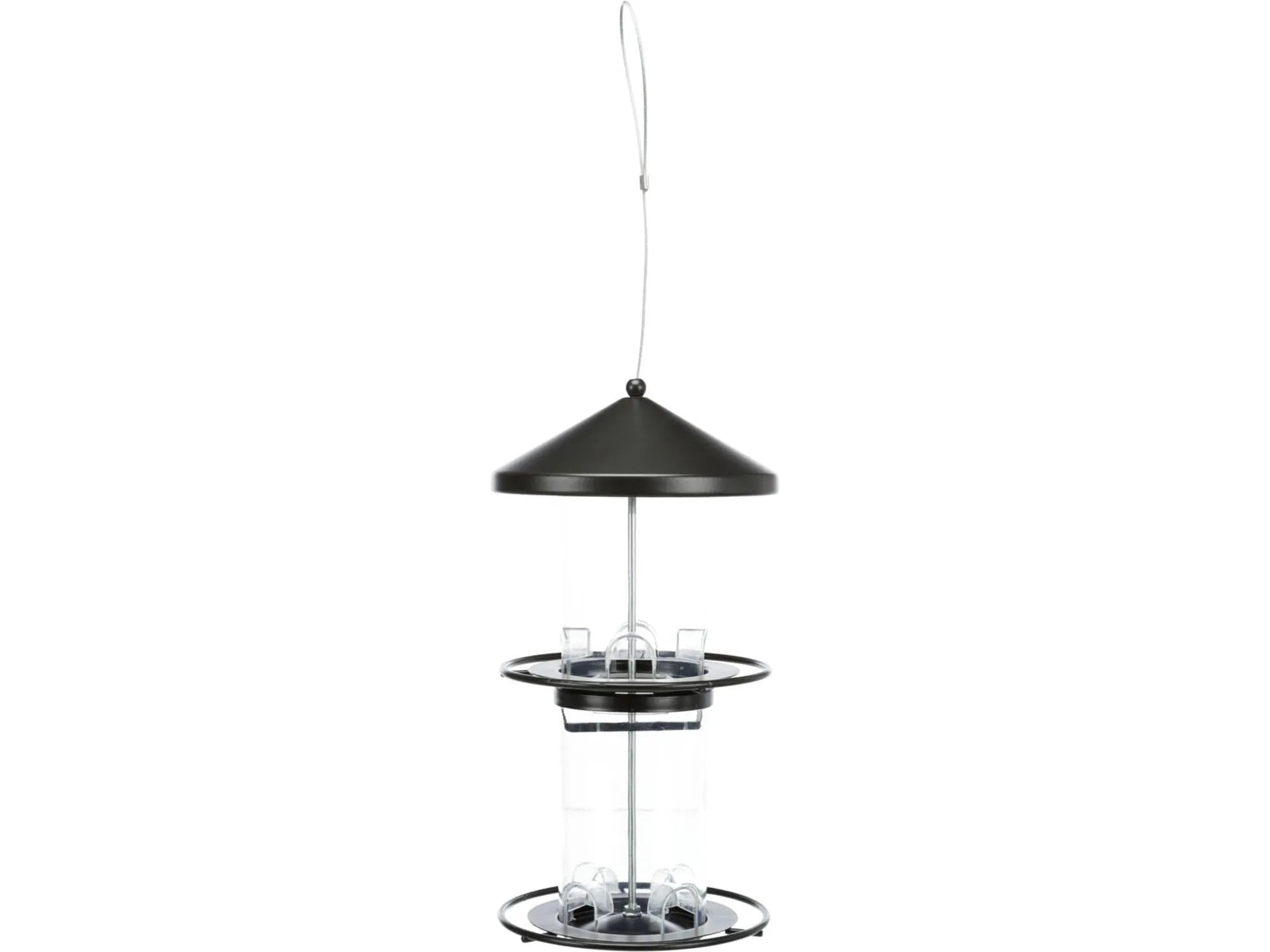 Utefuglautomat 2etg i Metall - Akryl 36cm Sort-2