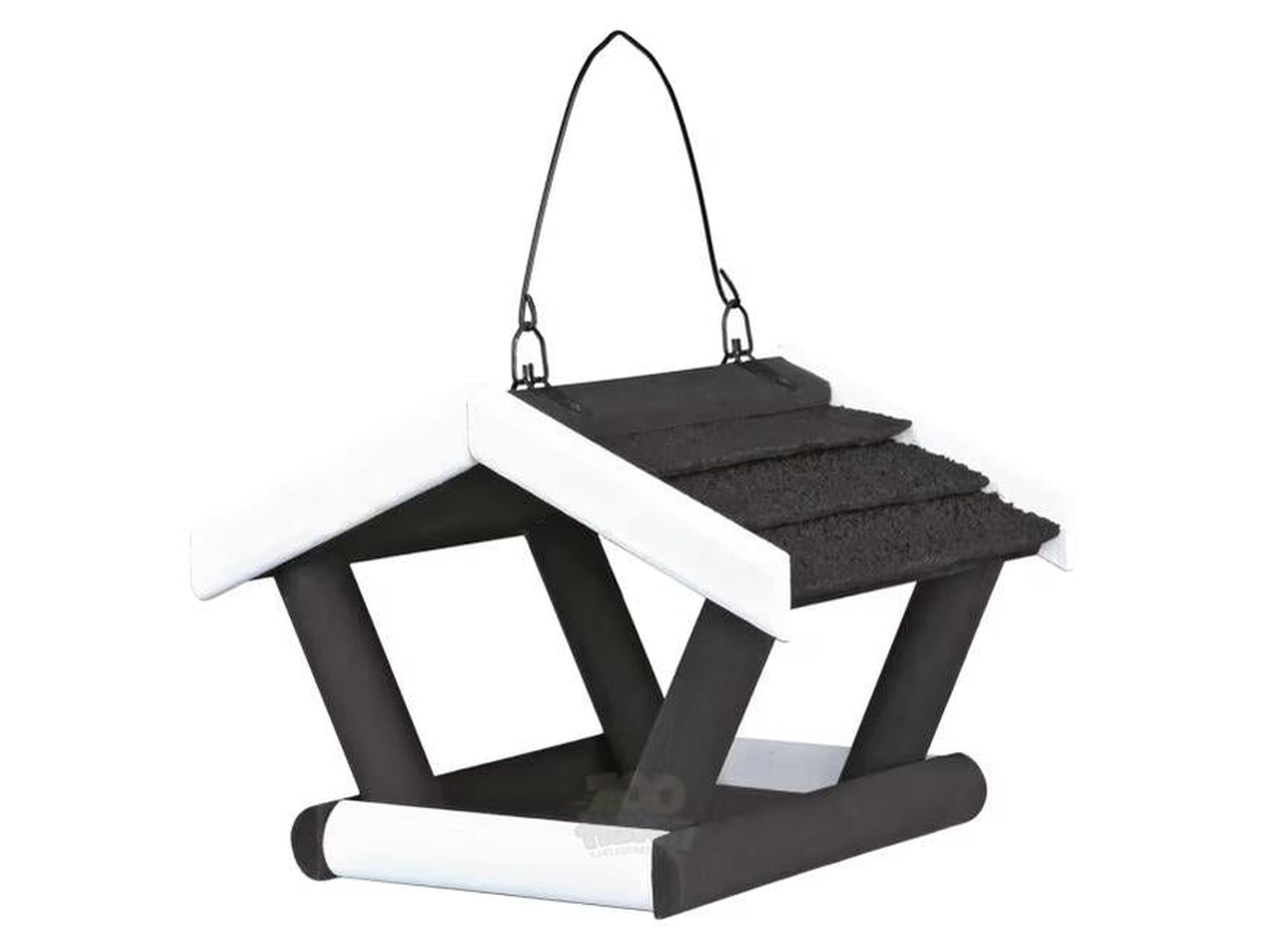 Utefuglehus Natura Firkantet til Oppheng 14 × 19 × 17 cm Sort/Hvit