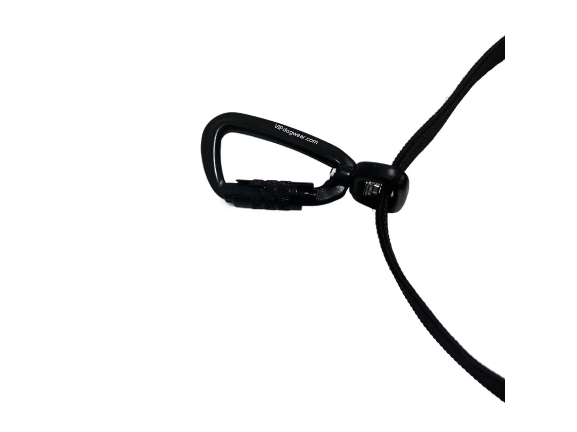 Svart karabinkrok med autolås og strikk for VIP Hiking Belt 2.0.