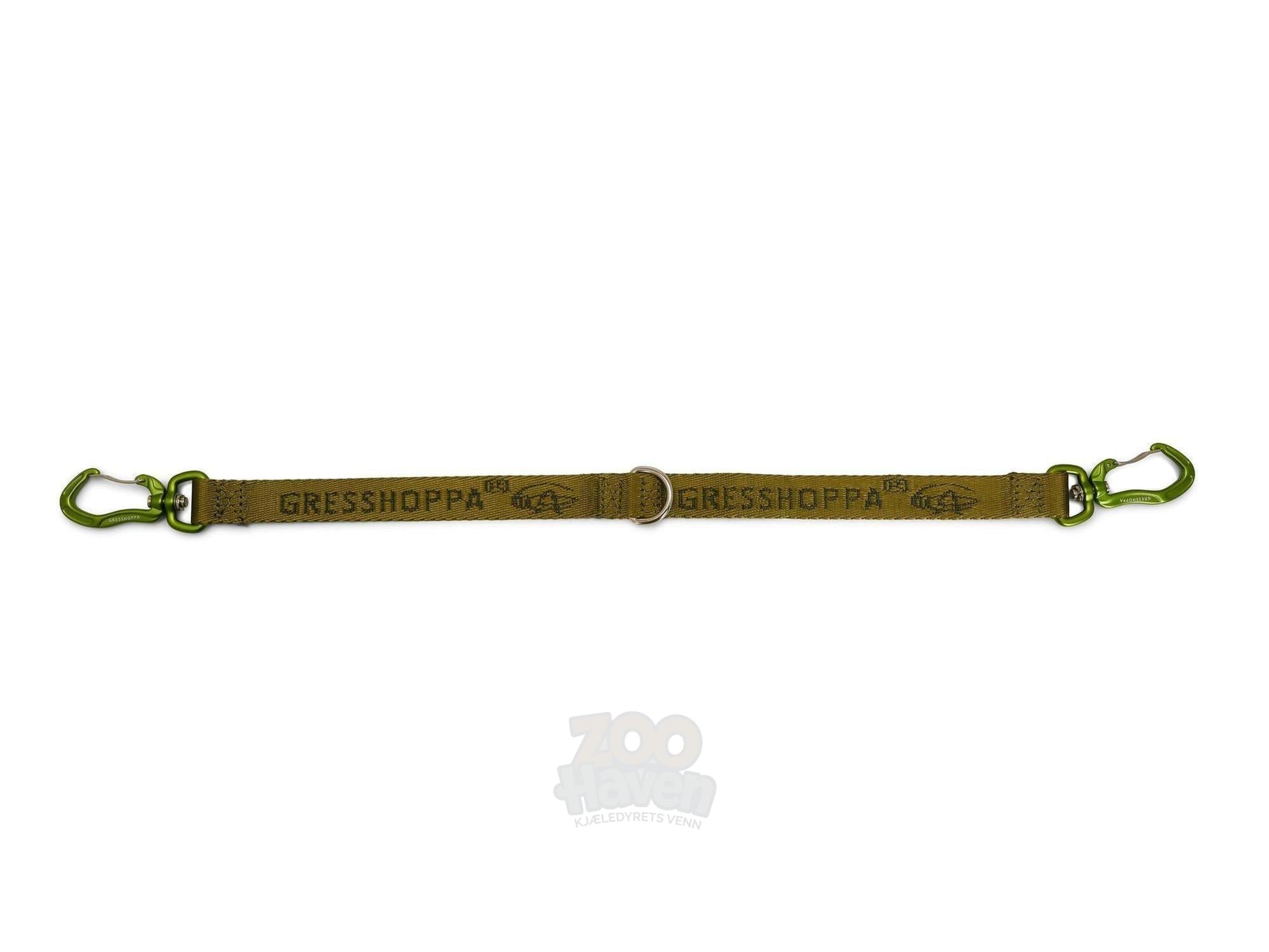Verdal Multi hanefot 20mm x 20cm i oliven med karabinkrok og D-ring