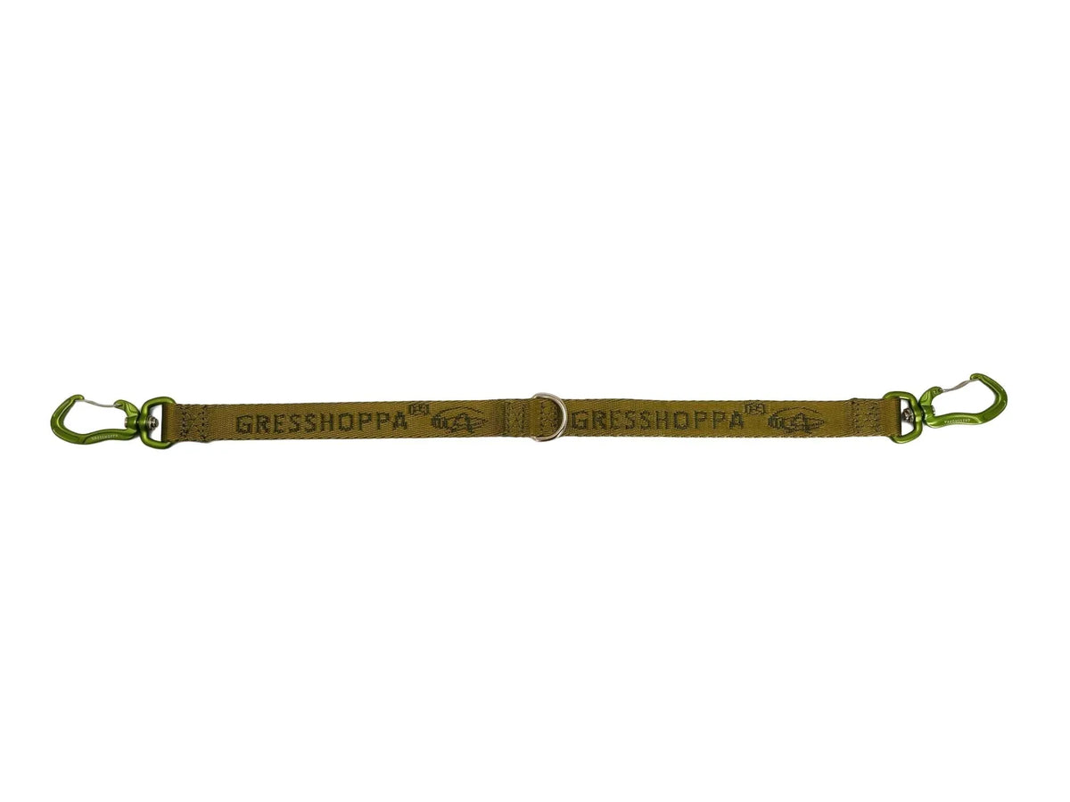 Verdal Multi hanefot 20mm x 20cm i oliven med karabinkrok og D-ring