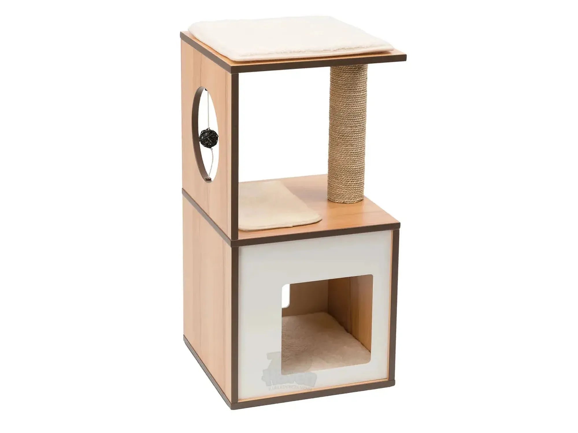 Vesper V-Box Small Walnut – Kompakt design kloremøbel med hule
