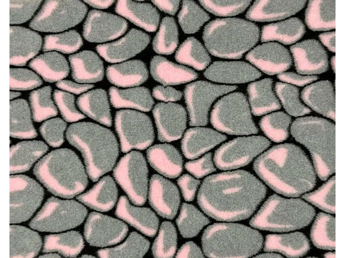 VetBed Nonslip liggematte 100x150 cm med Pebbles-mønster i rosa.