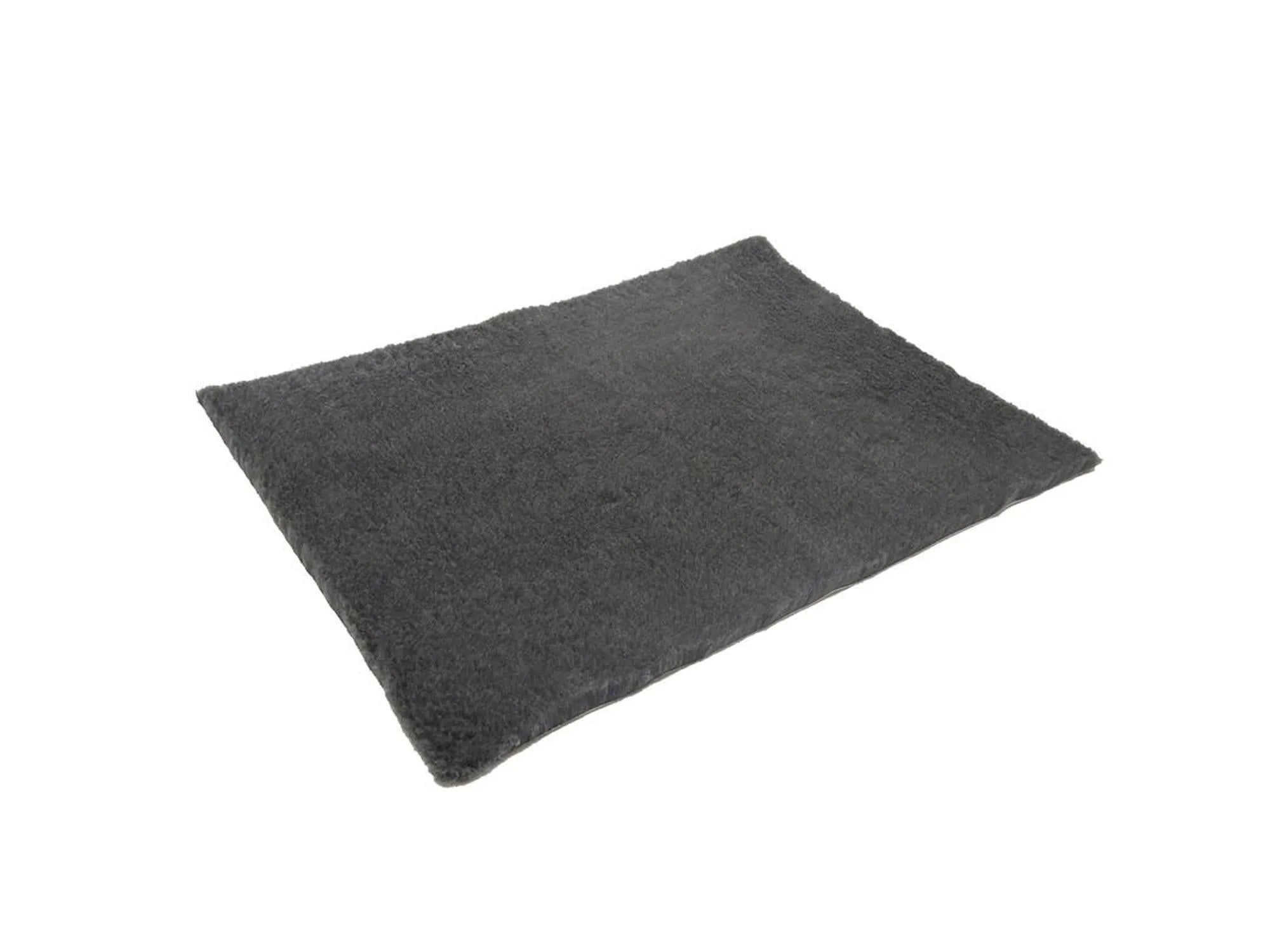 VetBed Original liggematte i charcoal med grønn vevd bakside.