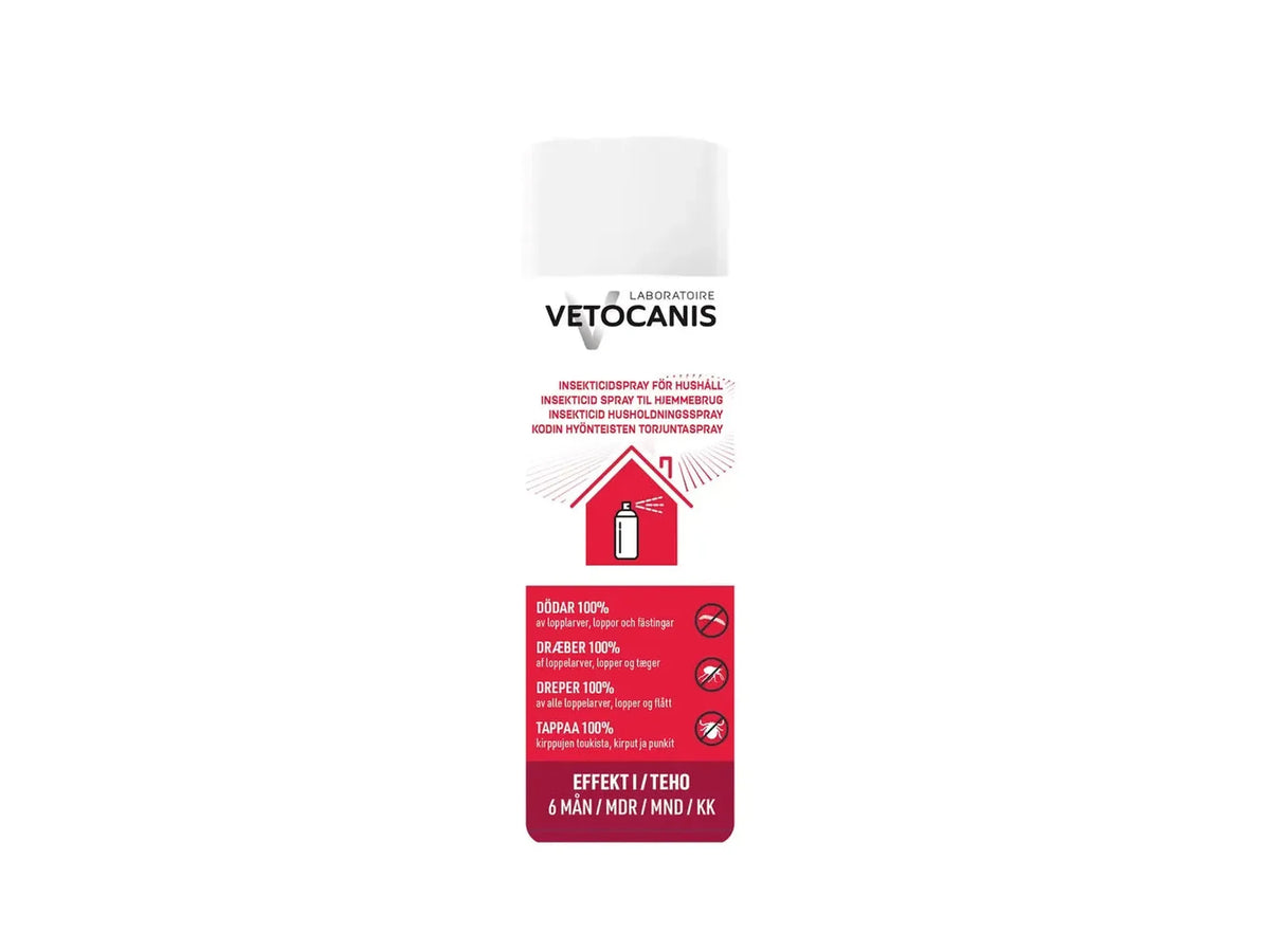 Vetocanis Insekticidspray til hjemmet 250 ml – mot flått og lopper