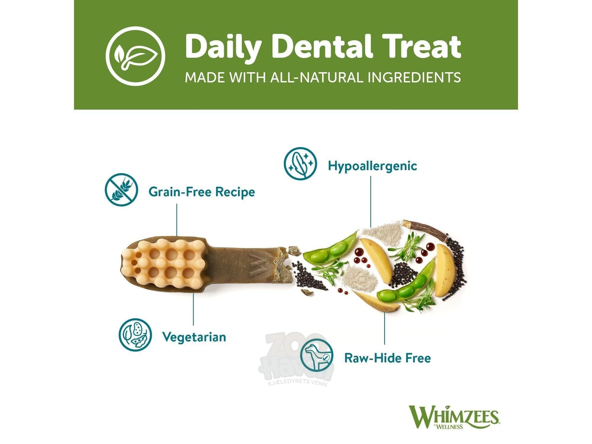 Whimzees Toothbrush – natural dog dental chew