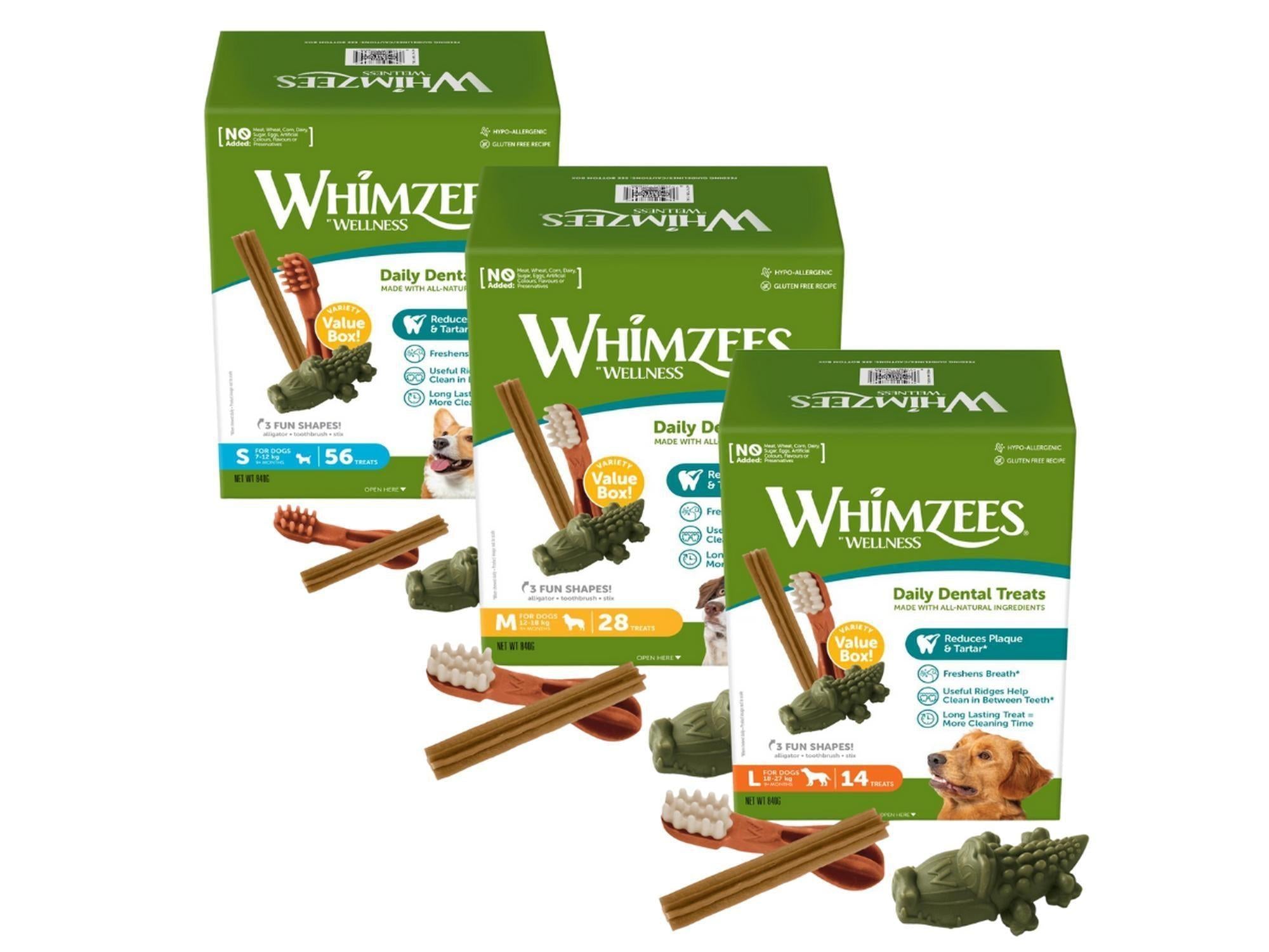 Whimzees Variety tannstyggis til små, mellomstore og store hunder