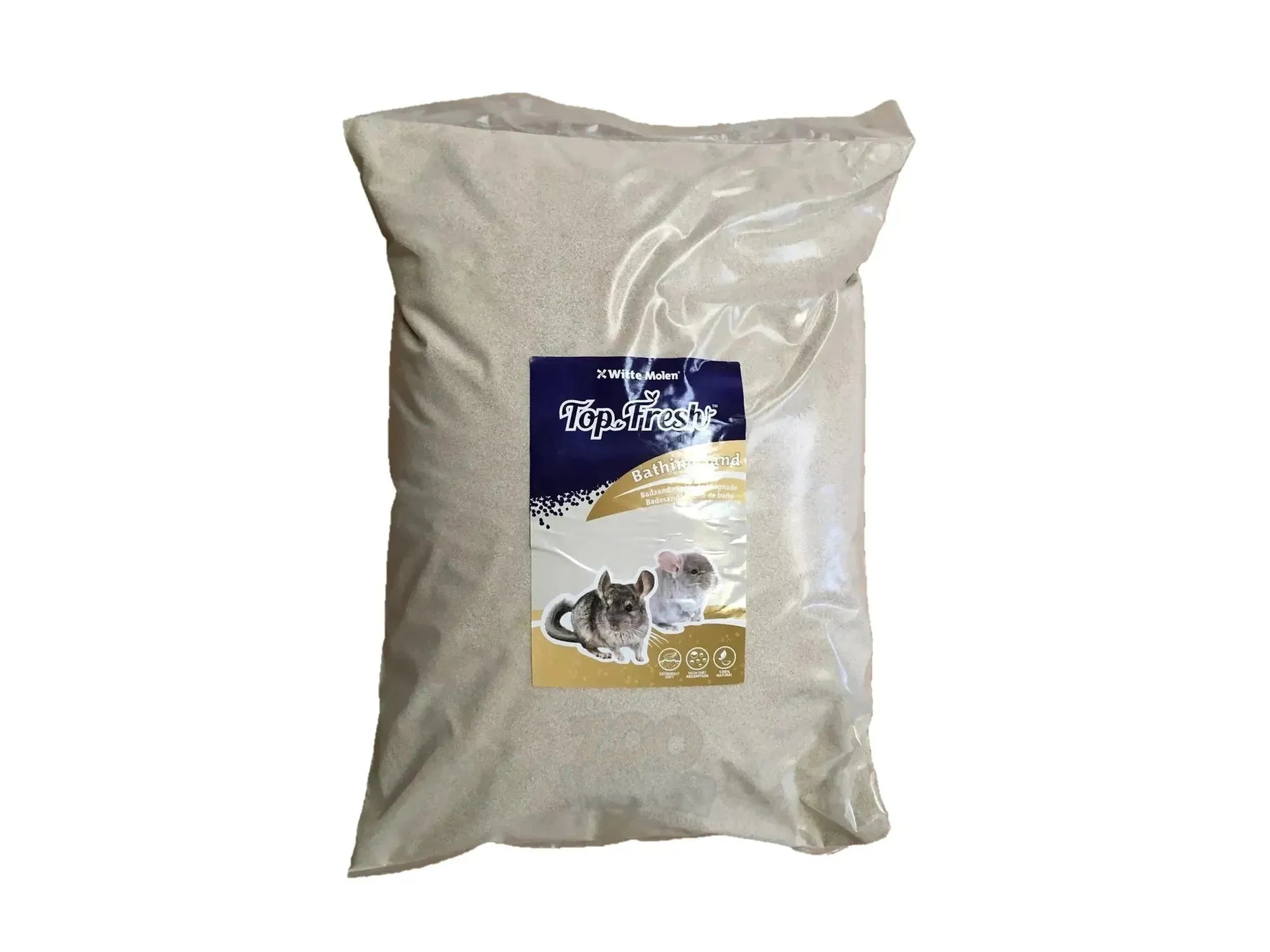 Witte Molen Chinchilla Badesand – Naturlig og støvfri 500 g - 12,5 kg
