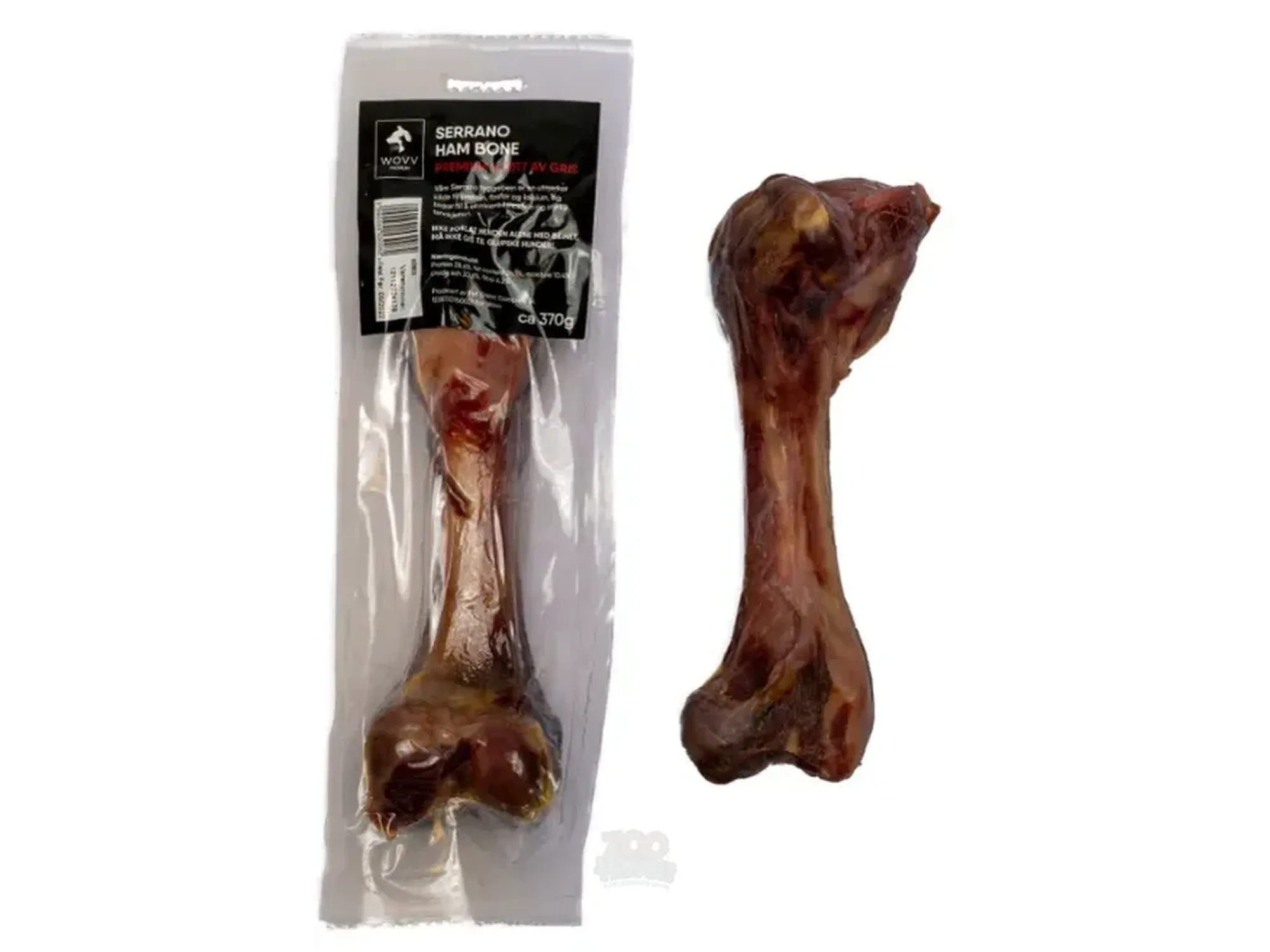 Wovv Serrano Ham Bone – Naturlig Tyggebein til Hund 370 g