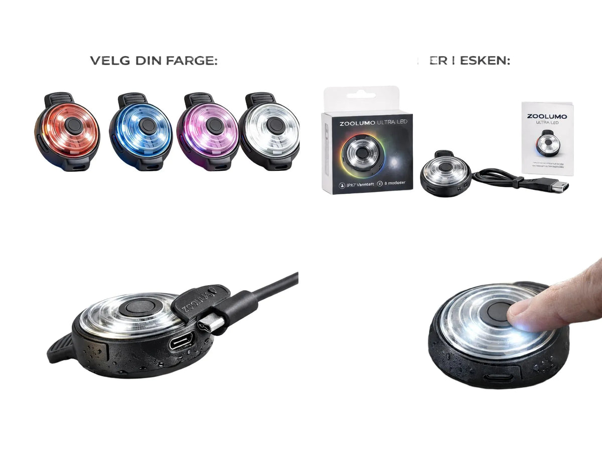 Zoolumo IPX7 Vanntett LED Sikkerhetslys – Oppladbar-2