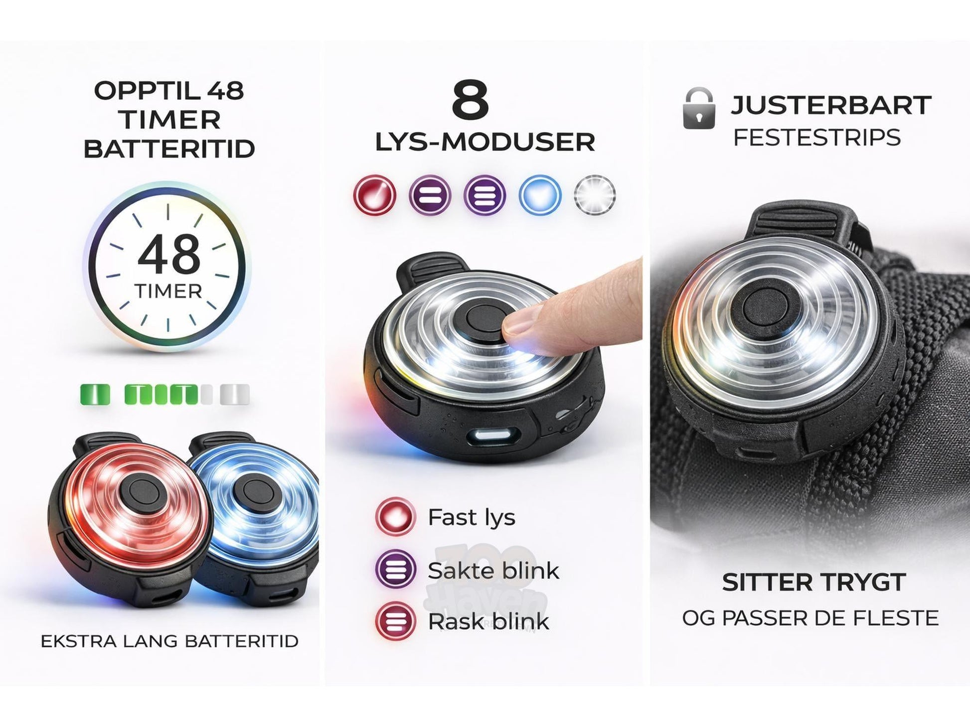 Zoolumo IPX7 Vanntett LED Sikkerhetslys – Oppladbar-5