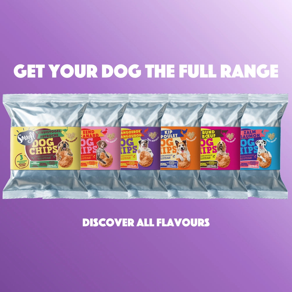 Smoofl Dog Chips Kenguru 50 g – Kaloriefattig hundesnacks