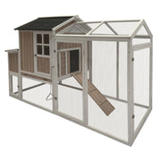 Trixie Woodland Mirabel Forest Hønehus med Utløp 220x90x130 cm Taupe