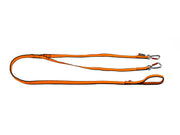Non-stop dogwear Bungee leash double kjørestrikk for to hunder – Svart/oransje