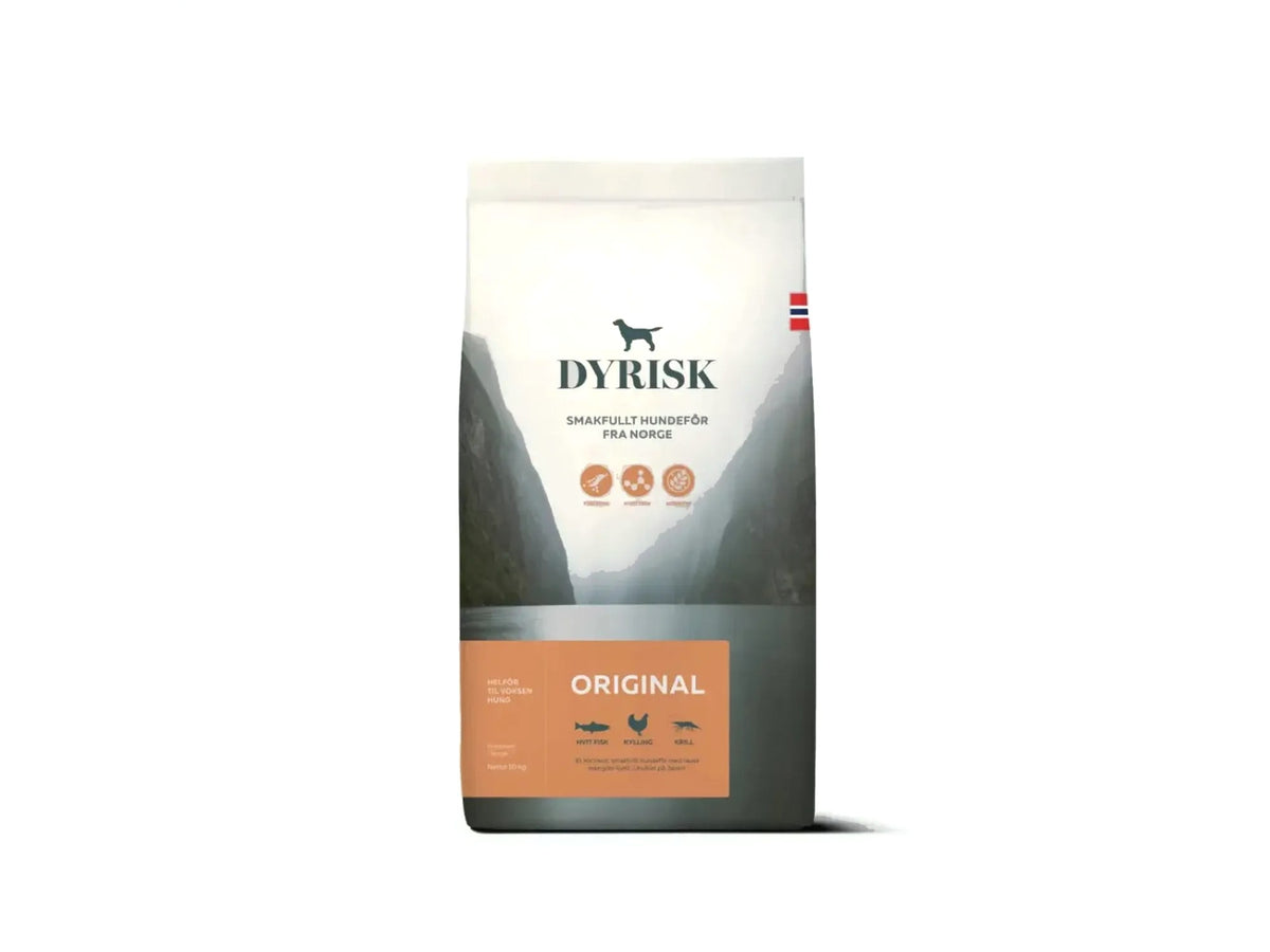 Dyrisk Original – tørrfôr til voksne hunder med fisk, fjærfe og krill