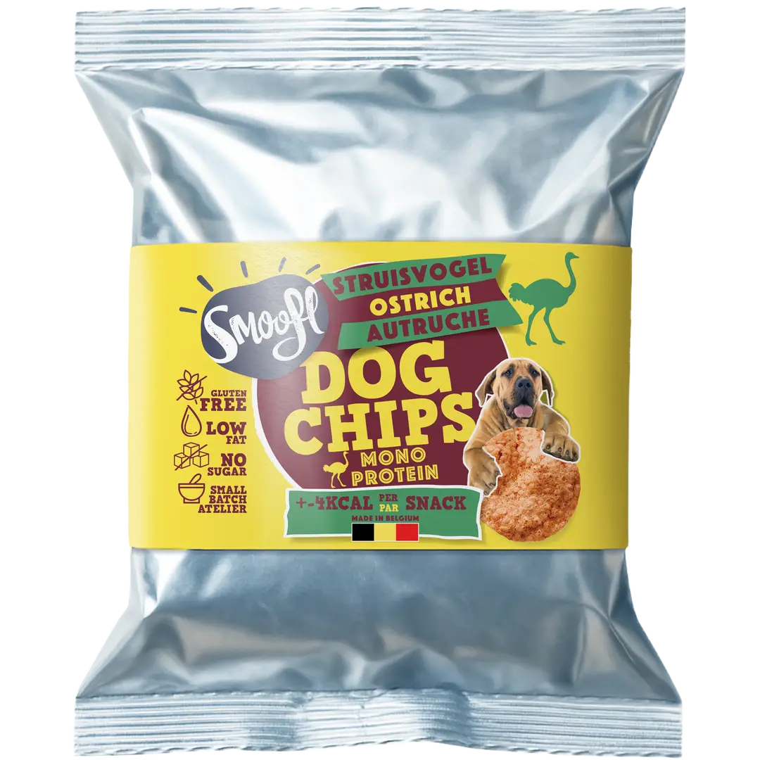 Smoofl Dog Chips Struts 50 g – Kaloriefattig hundesnacks