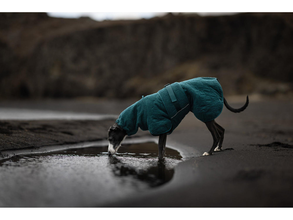 Non-stop dogwear Drying coat tørkedekken – Mørk teal