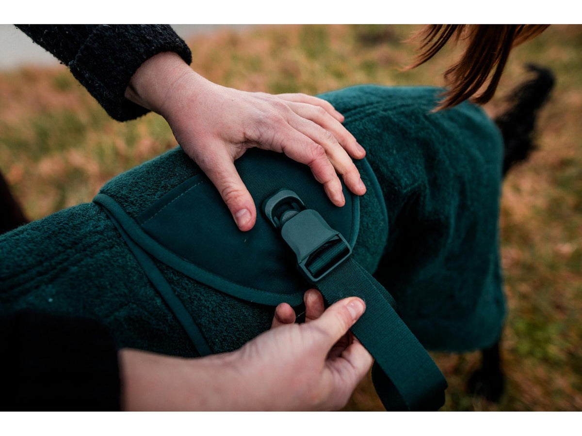 Non-stop dogwear Drying coat tørkedekken – Mørk teal