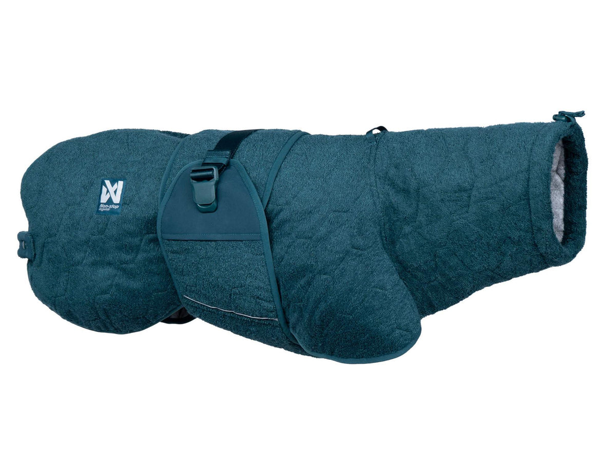Non-stop dogwear Drying coat tørkedekken – Mørk teal