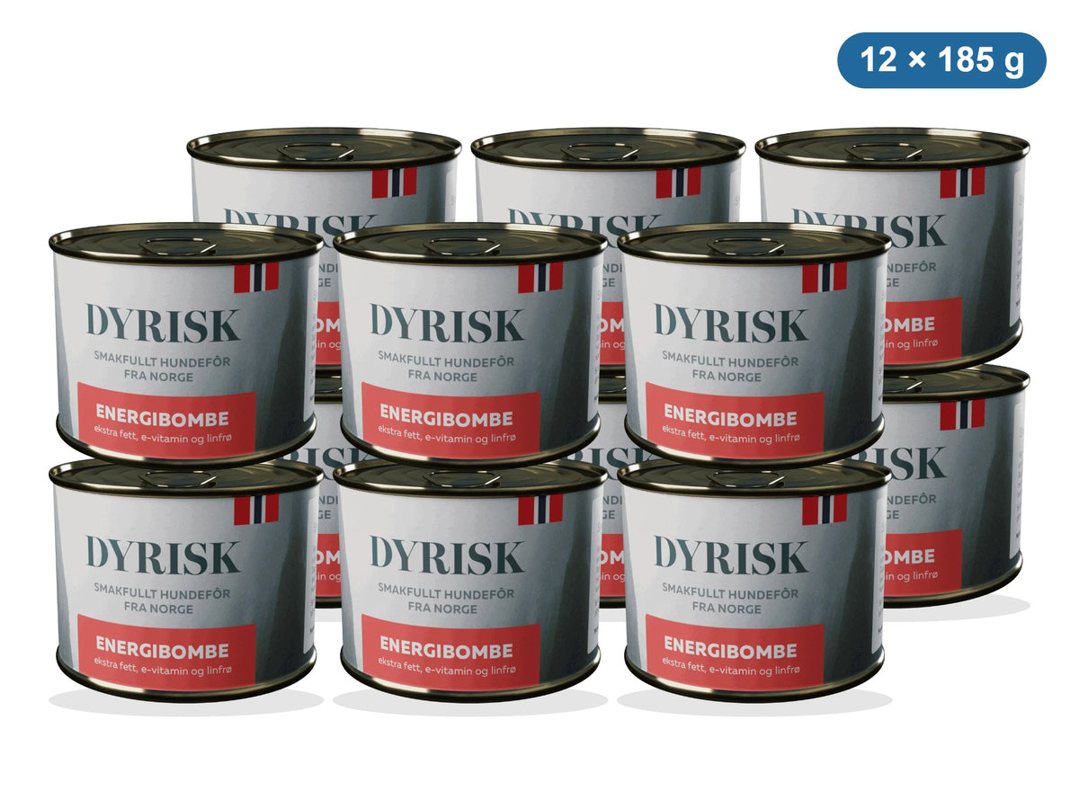 Dyrisk Energibombe – 12 x 185 g