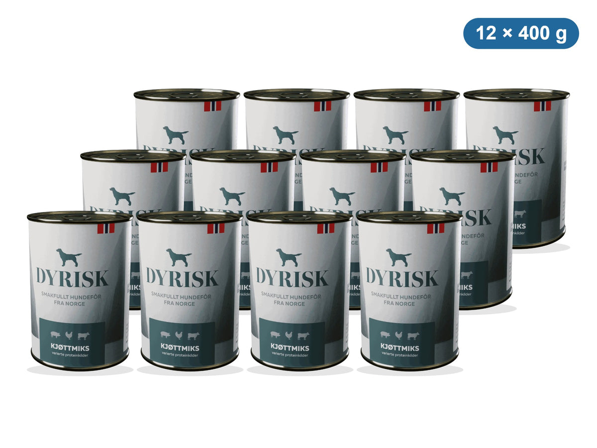 Dyrisk Kjøttmiks – 12 x 400 g