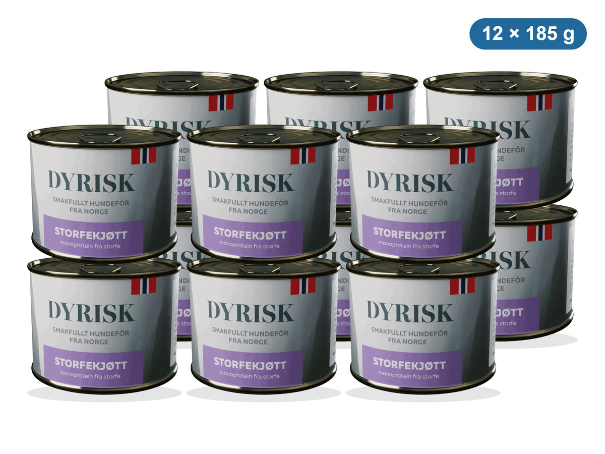 Dyrisk Storfekjøtt – 12 x 185 g