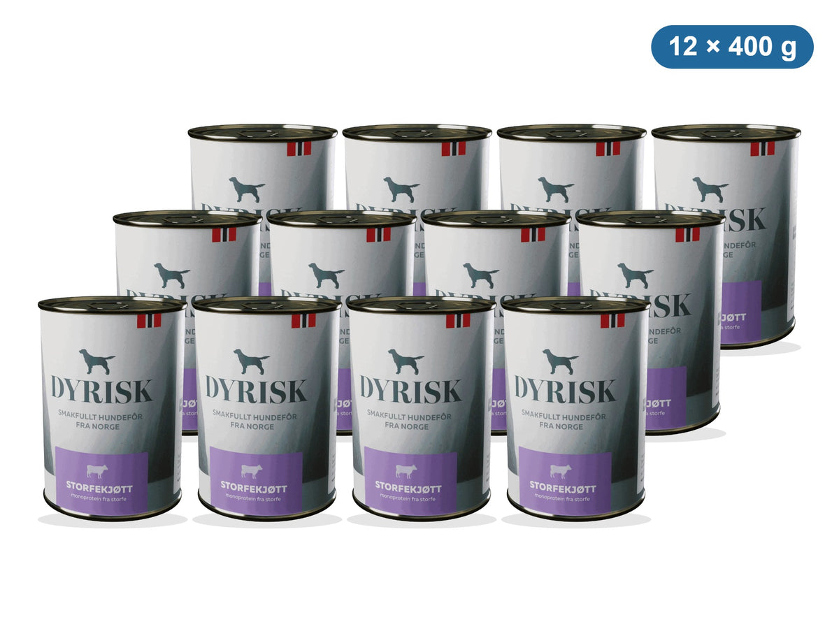 Dyrisk Storfekjøtt – 12 x 400 g