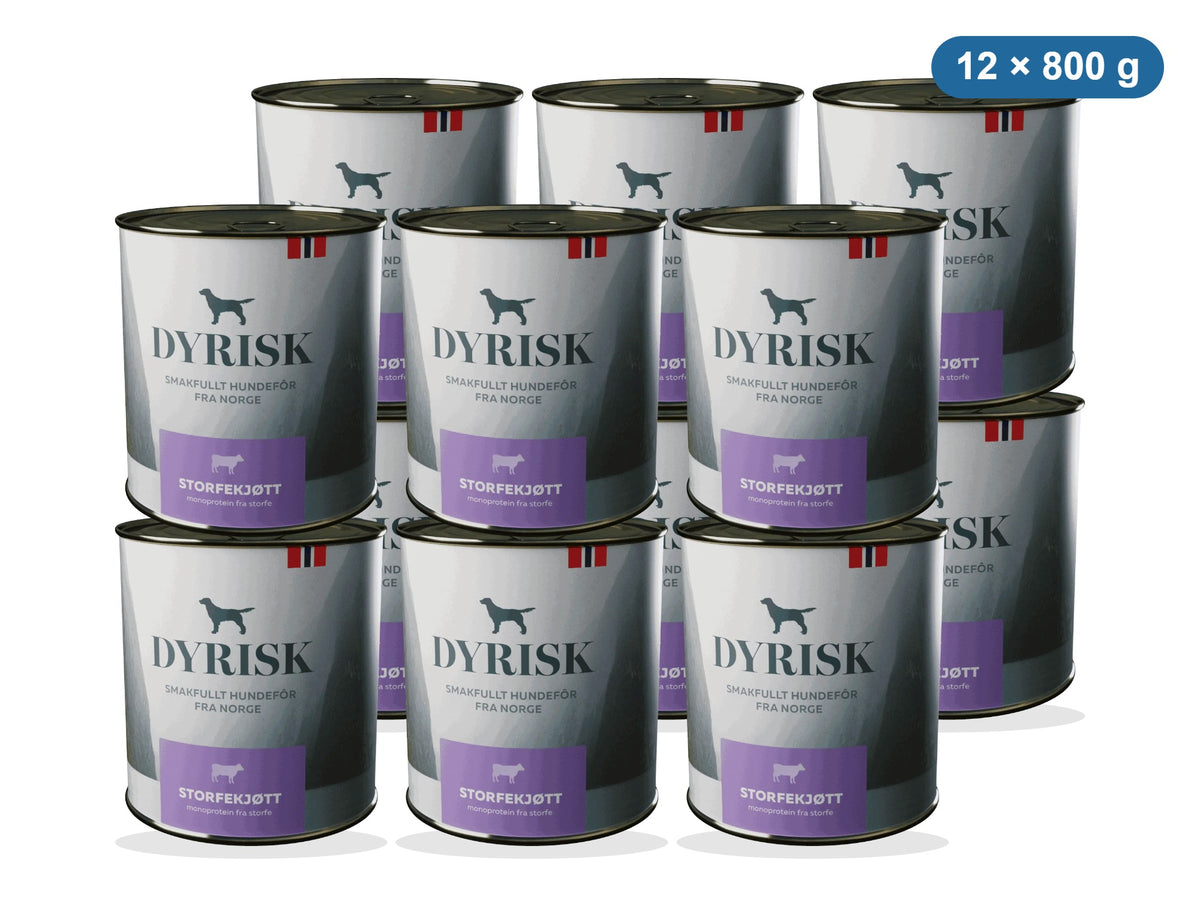Dyrisk Storfekjøtt – 12 x 800 g