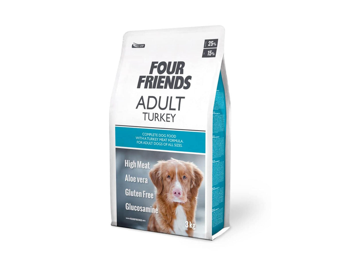 Four Friends Adult Turkey – tørrfôr til voksen hund med kalkun 3 kg